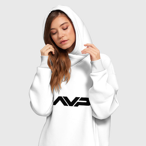Женская толстовка-платье AVP: White Style / Белый – фото 3