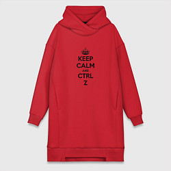 Женское худи-платье Keep Calm & Ctrl + Z, цвет: красный