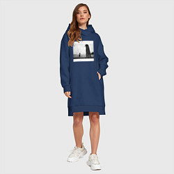 Женское худи-платье Asking Alexandria, цвет: тёмно-синий — фото 2