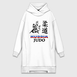 Женское худи-платье Russia Judo, цвет: белый