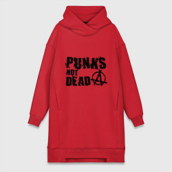 Женская толстовка-платье Punks not dead