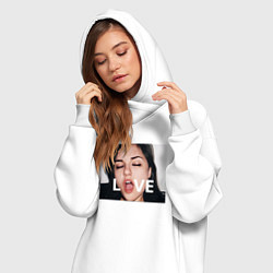 Женское худи-платье Sasha Grey LOVE, цвет: белый — фото 2