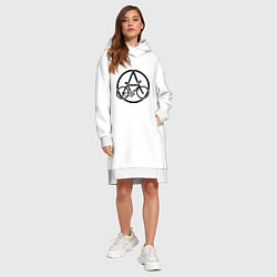 Женское худи-платье Anarchy Bike, цвет: белый — фото 2