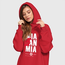 Женское худи-платье Bayern FC: Mia San Mia, цвет: красный — фото 2