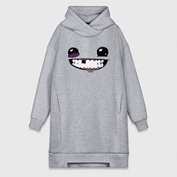 Женская толстовка-платье Super Meat Boy: Face