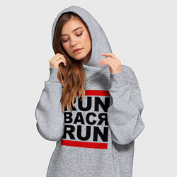 Женское худи-платье Run Вася Run, цвет: меланж — фото 2