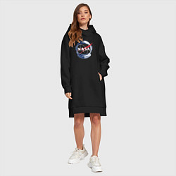 Женское худи-платье NASA, цвет: черный — фото 2