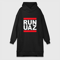 Женское худи-платье Run UAZ, цвет: черный