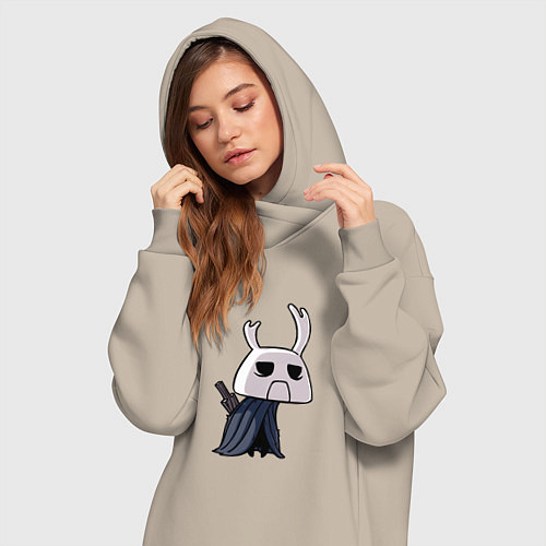 Женская толстовка-платье Hollow Knight / Миндальный – фото 3