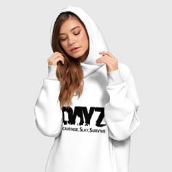 Женское худи-платье DayZ: Slay Survive, цвет: белый — фото 2