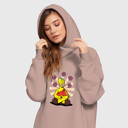 Женская толстовка-платье Homer Relax / Пыльно-розовый – фото 3