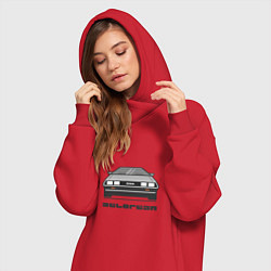 Женское худи-платье DeLorean, цвет: красный — фото 2
