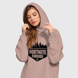 Женское худи-платье Fortnite Forever, цвет: пыльно-розовый — фото 2