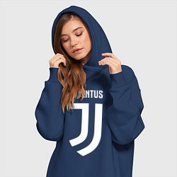 Женское худи-платье FC Juventus, цвет: тёмно-синий — фото 2