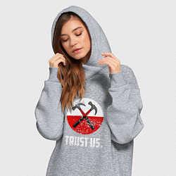 Женское худи-платье Trust us, цвет: меланж — фото 2