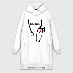 Женское худи-платье I m doctor, цвет: белый