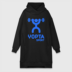 Женское худи-платье Yopta Sport, цвет: черный