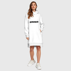 Женское худи-платье Eminem: minimalism, цвет: белый — фото 2