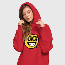 Женское худи-платье GG Smile, цвет: красный — фото 2