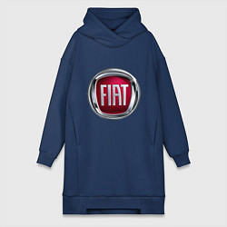 Женское худи-платье FIAT logo, цвет: тёмно-синий