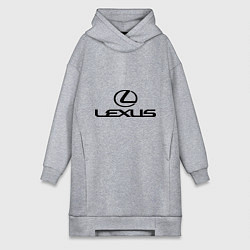 Женское худи-платье Lexus logo, цвет: меланж