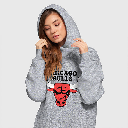 Женская толстовка-платье Chicago Bulls / Меланж – фото 3