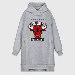 Женская толстовка-платье Chicago Bulls est. 1966