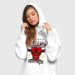 Женское худи-платье Chicago Bulls est. 1966, цвет: белый — фото 2