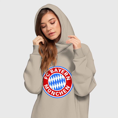 Женская толстовка-платье Bayern Munchen FC / Миндальный – фото 3