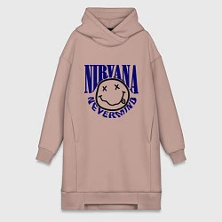 Женская толстовка-платье Nevermind Nirvana