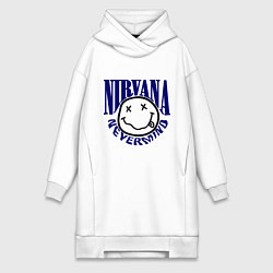 Женское худи-платье Nevermind Nirvana, цвет: белый