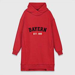 Женское худи-платье FC Bayern Est. 1900, цвет: красный