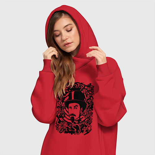Женская толстовка-платье System of a Down / Красный – фото 3