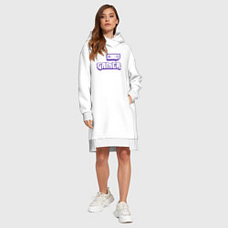 Женское худи-платье Twitch Gamer, цвет: белый — фото 2