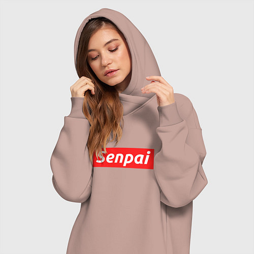 Женская толстовка-платье Senpai Supreme / Пыльно-розовый – фото 3