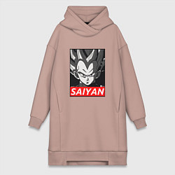 Женское худи-платье SAIYAN OBEY, цвет: пыльно-розовый