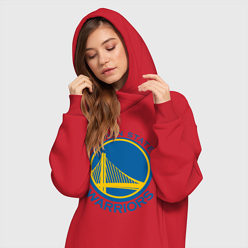 Женская толстовка-платье Golden state Warriors / Красный – фото 3
