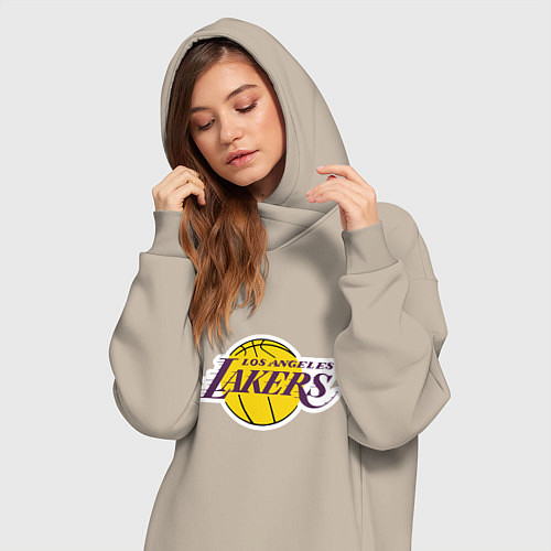 Женская толстовка-платье LA Lakers / Миндальный – фото 3