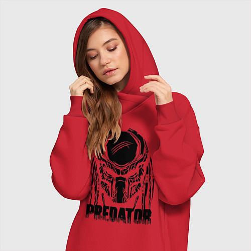 Женская толстовка-платье Predator Mask / Красный – фото 3