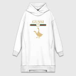 Женское худи-платье GUSSI Fashion, цвет: белый