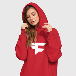Женское худи-платье FAZE Symbol, цвет: красный — фото 2