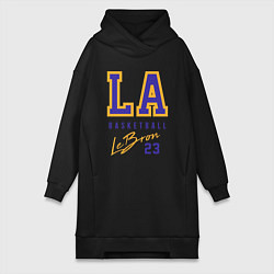 Женское худи-платье Lebron 23: Los Angeles, цвет: черный