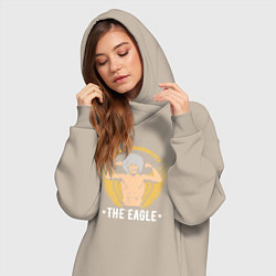 Женское худи-платье Khabib: The Eagle, цвет: миндальный — фото 2