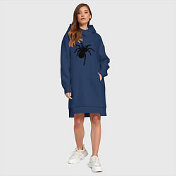 Женское худи-платье Черный паук, цвет: тёмно-синий — фото 2
