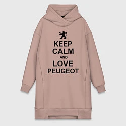 Женская толстовка-платье Keep Calm & Love Peugeot