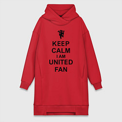 Женская толстовка-платье Keep Calm & United fan