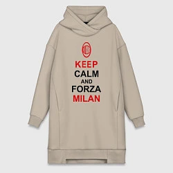 Женская толстовка-платье Keep Calm & Forza Milan