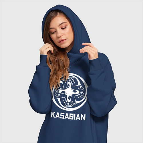 Женская толстовка-платье Kasabian: Symbol / Тёмно-синий – фото 3