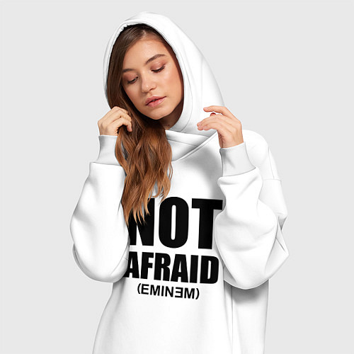 Женская толстовка-платье Not Afraid / Белый – фото 3