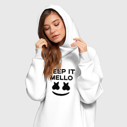 Женское худи-платье Keep it Mello, цвет: белый — фото 2